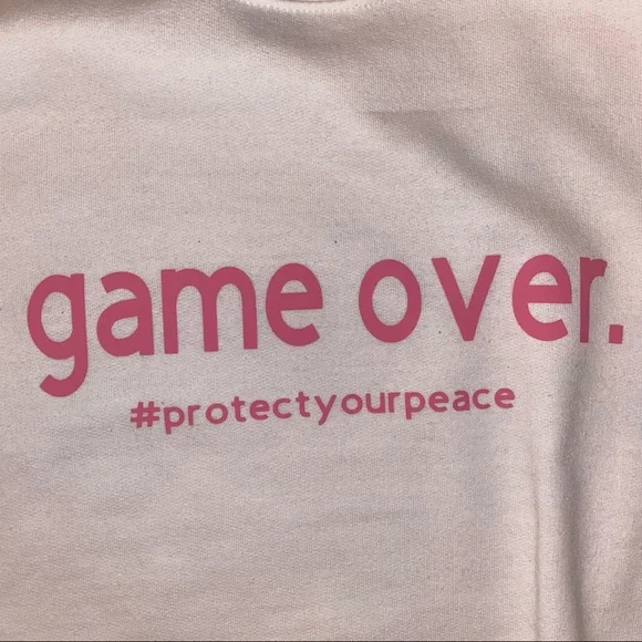game over. #protectyourpeace crewneck sweatshirt S, M, L - Picture 5 of 6